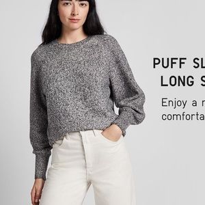 Uniqlo Puff Sleeve Crewneck Sweater